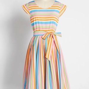 NWT ModCloth Vintage Inspired Sorbet All-Day Swing Dress - Size 10 (UK) / 6 (US)